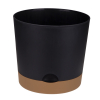 Doniczka z podstawką YUMO DUET 25cm czarna